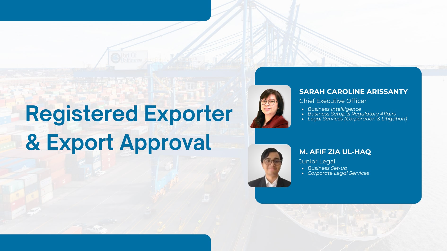 Registered Exporter & Export Approval